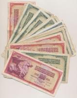 Jugoszlávia 1974-1994. 30db-os vegyes bankjegy tétel T:vegyes Yugoslavia 1974-1994. 30pcs of banknotes C:mixed