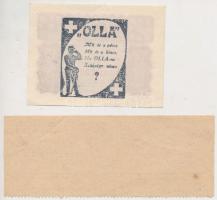 Osztrák-Magyar Bank 1922. 1K "Olla" reklám pecséttel a hátoldalán + Kispest 1941. "Ha...