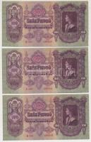 1930. 100P (3x) sorszámkövetők T:I-,II