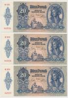 1941. 20P (3x) sorszámkövetők T:I,I-