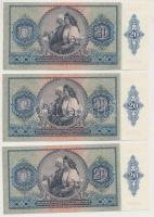 1941. 20P (3x) sorszámkövetők T:I,I-