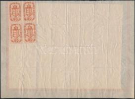 36 db használatlan Országos Ügyvédi Gyám és Nyugdíjintézeti bélyeg papírlapra ragasztva