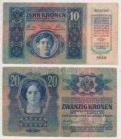 1913. 20K + 1915. 10K mindkettő "Zala Vármegye Zalakaros Község 1908" felülbélyegzéssel T:...