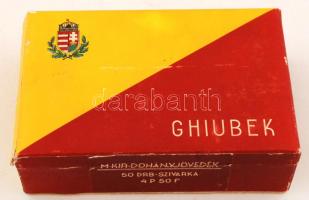 cca 1930-40 Ghiubek szivarka papír doboz, 11x7x3cm/cca 1930-40 Ghiubek cigarillos paper boxes, 11x7x3cm