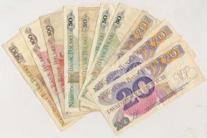 Lengyelország 1982-1986. 20Zl-5000Zl (17x) közte 1986. 200Zl (5x) sorszámkövetők T:vegyes, közte job...