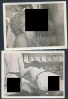 cca 1960-70 Retró pornó fotók, 4db, 9x12cm