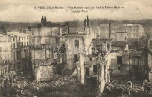 Verdun, ruins, panoramic view, World War I (b)