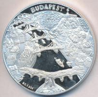 DN "Budapest nevezetességei - Szent Gellért szobor" Ag emlékérem díszdobozban, tanúsítvánn...