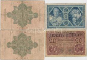 Német Birodalom 1904. 5M + 1906. 50M + 1908. 50M + 1909. 100M + 1914. 50M + 1915. 20M + 1918. 20M T:...