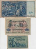 Német Birodalom 1904. 5M + 1906. 50M + 1908. 50M + 1909. 100M + 1914. 50M + 1915. 20M + 1918. 20M T:...