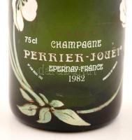1982 Perrier jouët pezsgősüveg, kézzel festett díszítéssel, 75 cl