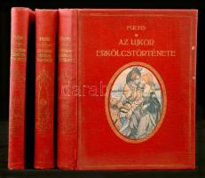 Fuchs, Eduard: Az újkor erkölcstörténete. 1-3. köt. Bp., 1926, Világirodalom. Kicsit kopott, díszes, aranyozott vászonkötésben, egyébként jó állapotban.