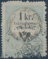 1859 Hirdetvény 1kr (9.000)