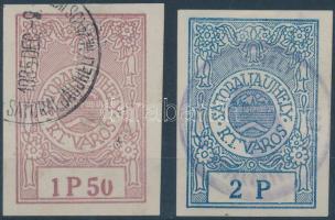 1928 Sátoraljaújhely városi illeték 1P50, 2P (6.500)