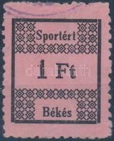 1948 Békés városi illeték Sportért 1Ft (8.000)