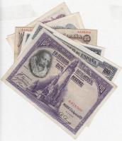 Spanyolország 1925. 100P + 1928. 25P + 100P + 1931. 25P + 1935. 5P + 10P T:vegyes
Spain 1925. 100 P...