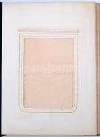 cca 1880 Bőr borítású, fém veretes, csatos fotóalbum jó állapotban, sok férőhellyel keményhátú fotók...