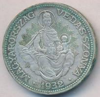 1932. 2P Ag "Madonna" T:2 patina Adamo P7