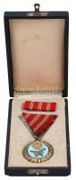 1957. "Szolgálati Érdemérem" zománcozott Br kitüntetés mellszalagon, szalagsávval és minia...