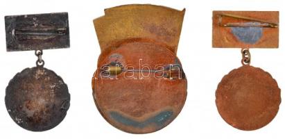 ~1970. "MHSZ Eredményes Munkáért" zománcozott jelvény eredeti dísztokban + "MHSZ Kivá...