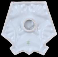 ~1970. "BM Határőrség" jelzett hollóházi porcelán plakett sérült adományozói dísztokban (1...