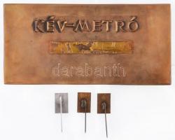~1960-1970. "KÉV (Közlekedési Építő Vállalat)" Br plakett eredeti tokban + "KÉV (Közl...