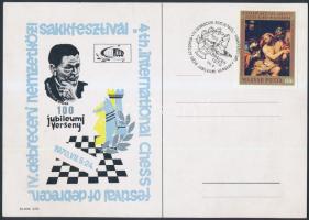 1970 a 4. debreceni nemzetközi sakkfesztivál 16 résztvevőjének aláírása (Szavon, Dely, Liptay, Ander...