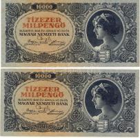 1946. 10000MP 2db egymásutáni, egyenetlen sorszámozással! T:I