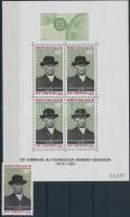 Konrad Adenauer stamp + block, Konrad Adenauer bélyeg + blokk