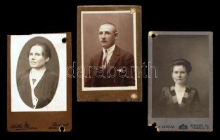 1927 Magyar királyi államvasutak fényképes igazolványa altiszt és családtagja részére 3 db