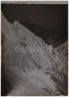 cca 1916 4 db mozgalmas világháborús üvegnegatív az olasz frontról, egynek a sarka sérült / 4 milita...