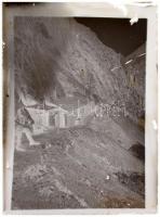 cca 1916 4 db mozgalmas világháborús üvegnegatív az olasz frontról, egynek a sarka sérült / 4 milita...