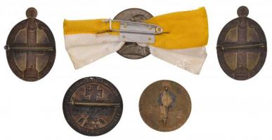1934. "XXV. Országos Katolikus Nagygyűlés" fém lemezjelvény (34mm) + 1935. "XXVI. Ors...