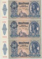 1941. 20P (3x) sorszámkövetők T:I,I-