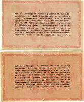 1946. 100000AP 2db fordított címerrel, papírhibából eredő hiányosságokkal  T:II