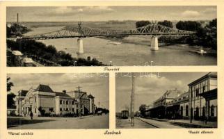 Szolnok, Tisza híd, Városi színház, vasútállomás