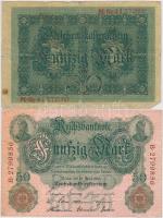 Német Birodalom 1905. 100M + 1908. 100M (2xklf) + 1910. 50M + 100M + 1914. 50M + 1915. 20M T:III,III...