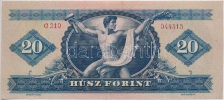 1947. 20Ft T:III szép papír, tollal számozva
Hungary 1947. 20 Forint C:F nice paper, numbered by pe...