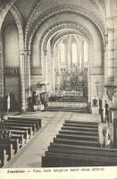 Jászkisér, Római Katolikus templom, belső részlet az oltárral, kiadja Kilián István (EK)