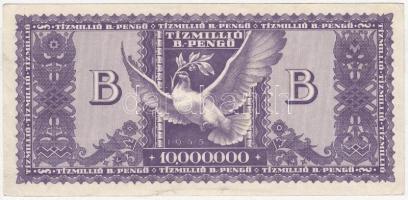 1946. 10.000.000BP hamis "Revíziónál igazolásul felhasználva M.N.B." felülbélyegzéssel (fa...