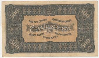 1923. 500K "Magyar Pénzjegynyomda Rt. Budapest" T:III