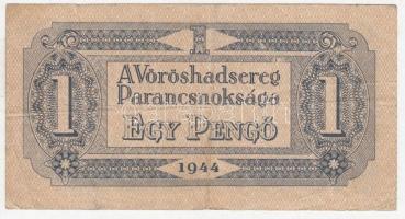 1944. 1P " A Vöröshadsereg Parancsnoksága" sorszámmal és függőleges alapnyomattal T:III