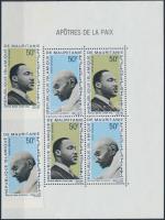 Gandhi &amp; Luther King margin set + block, Gandhi és Luther King ívszéli sor + blokk