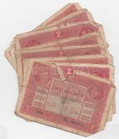 1917. 2K (8x) mind felülbélyegzett T:III-,IV