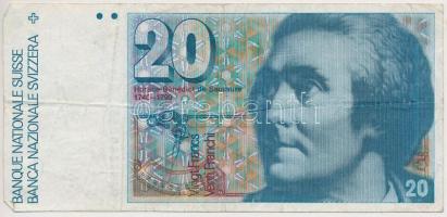 Svájc 1979. 20Fr "Horace-Bénédict de Saussure" T:III Switzerland 1979. 20 Francs "Horace-Bénédict de Saussure" C:F