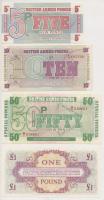 Nagy-Britannia / Katonai kiadás 1962. 1Ł + 1972. 5P + 10P + 50P T:I
Great Britain / British Armed F...
