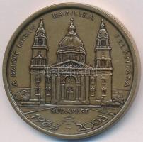 Csikai Márta (1939-) 2003. "A Szent István Bazilika felújítása" Br emlékérem (42,5mm) T:1-...