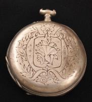 4 db díszes ezüst (Ag.) zsebóra tok, különböző méretben, összesen bruttó 142,8 g