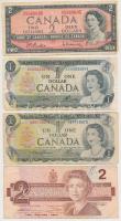 Kanada 1961-1972. (1954) 2$ átalakított haj. Szign.: Beattie-Rasminsky + 1973. 1$ (2x) + 1986. 2$ T:III,III- Canada 1961-1972. (1954) 2 Dollars modified hair style. Sign.: Beattie-Rasminsky + 1973. 1 Dollar (2x) + 1986. 2 Dollars C:F,VG