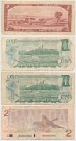 Kanada 1961-1972. (1954) 2$ átalakított haj. Szign.: Beattie-Rasminsky + 1973. 1$ (2x) + 1986. 2$ T:...